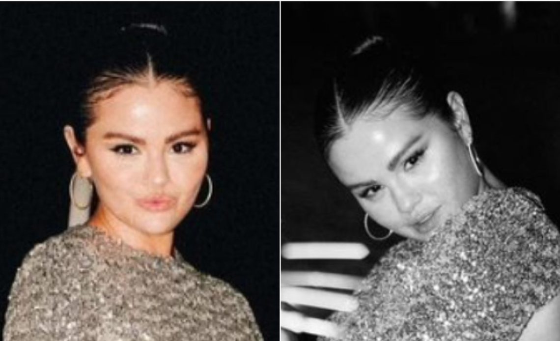 Selena Gomez, Petlz Beckhams ile Throuple tatili için ışıltılı bir mini elbise giyiyor.