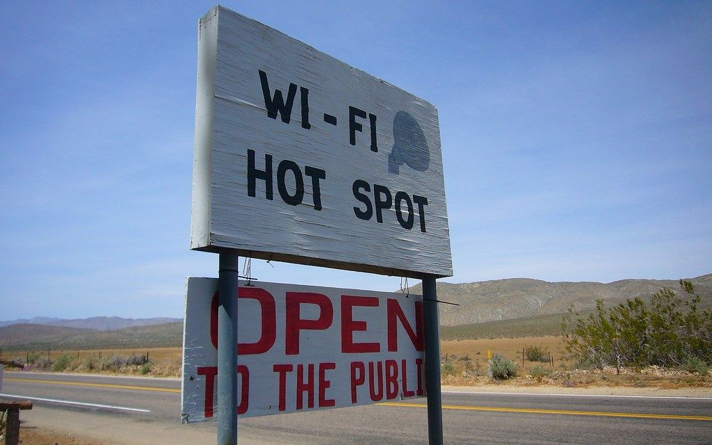 Wifi is available here sign