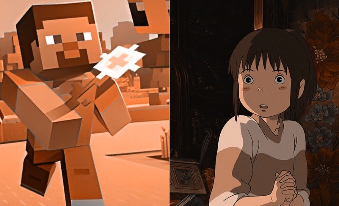 Minecraft Steve Studio Ghibli Spirited Away Chihiro Ogino