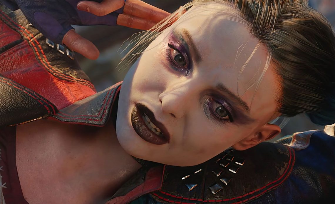 A close-up screenshot of Harely Quinn from Suicide Squad: Kill the Justice League.