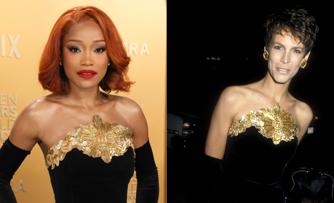 Keke Palmer, Jamie Lee Curtis'in 80'lerin Chanel elbisesini giydi - ama bir referans düşebilecek tek ünlü değil