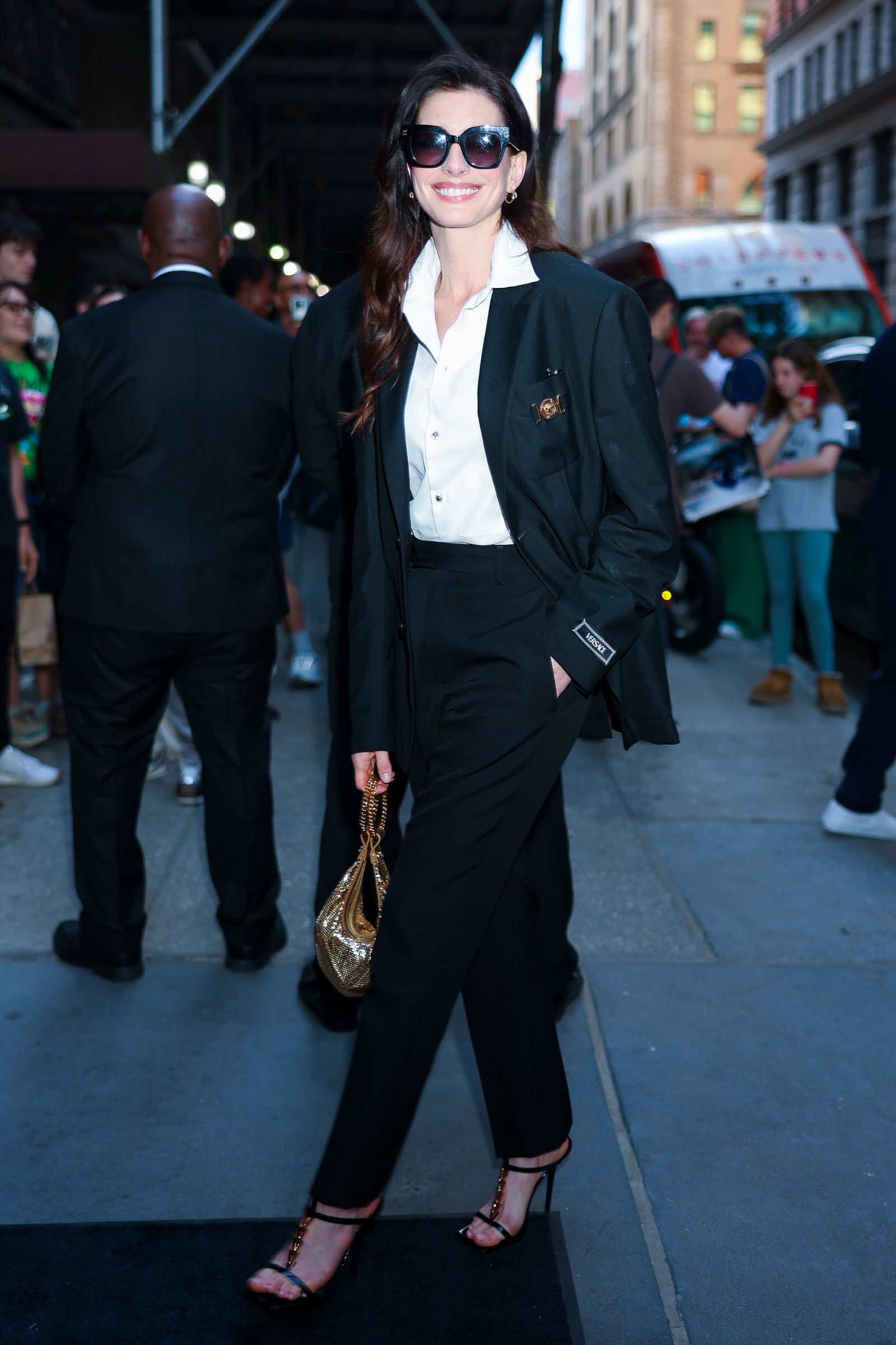 Anne Hathaway en la fiesta premet gala