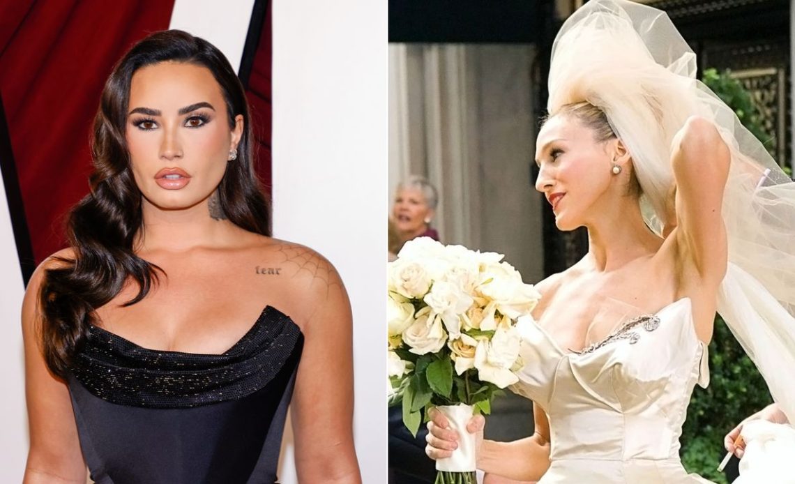 Demi Lovato, Carrie Bradshaw tarafından onaylanan gelinlik evlendi